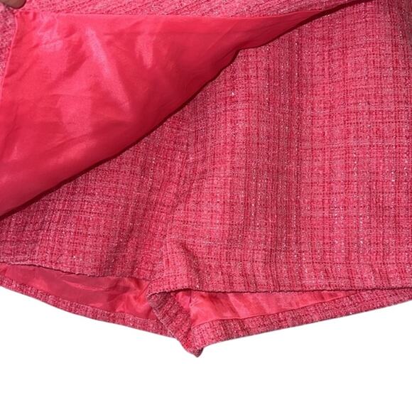 AQUA Ladies Hot Pink Tweed Mini Skirt Skort, Size Small, NWT! - Picture 4 of 4